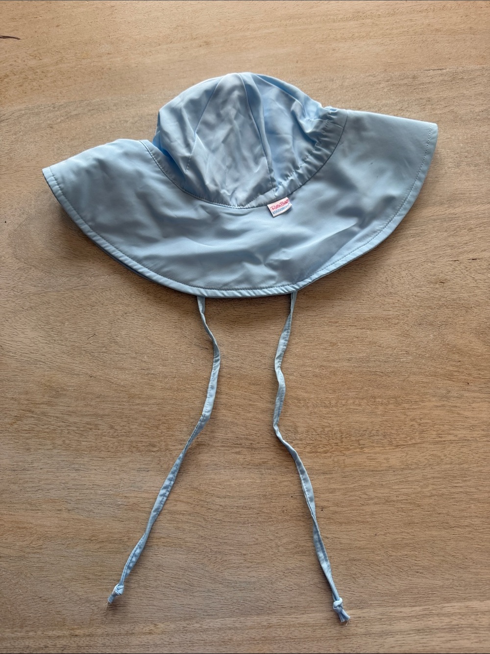 Rugged Butts Light Blue Kids Sun Hat with Chin Ties